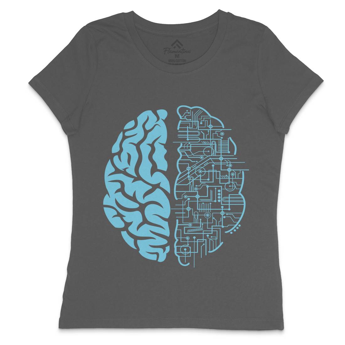 Electric Brain Womens Crew Neck T-Shirt Science B032