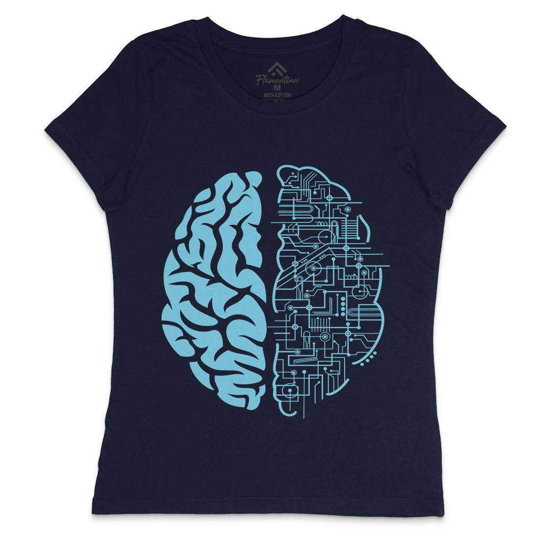 Electric Brain Womens Crew Neck T-Shirt Science B032