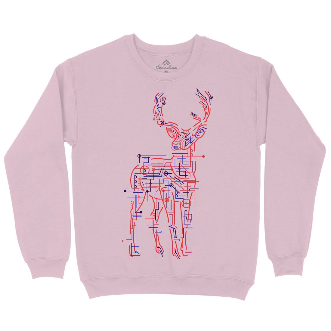 Electric Deer Kids Crew Neck Sweatshirt Animals B033