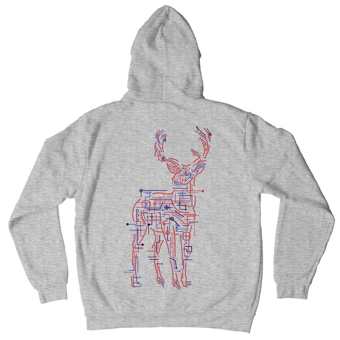 Electric Deer Mens Hoodie With Pocket Animals B033