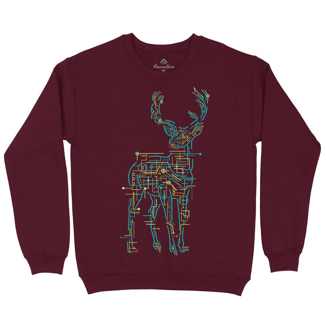 Electric Deer Kids Crew Neck Sweatshirt Animals B033