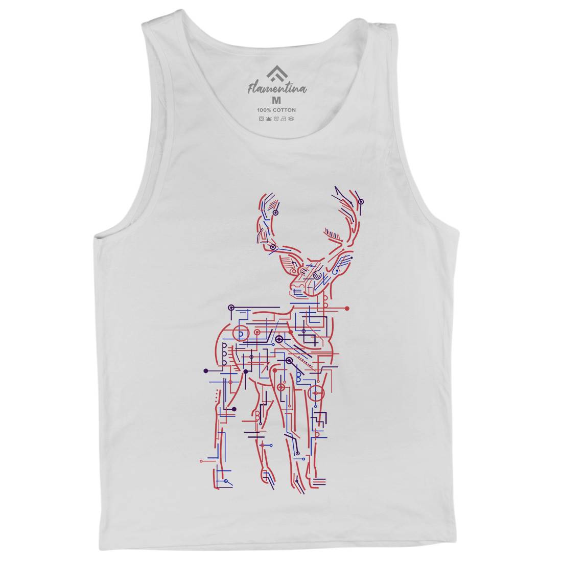Electric Deer Mens Tank Top Vest Animals B033