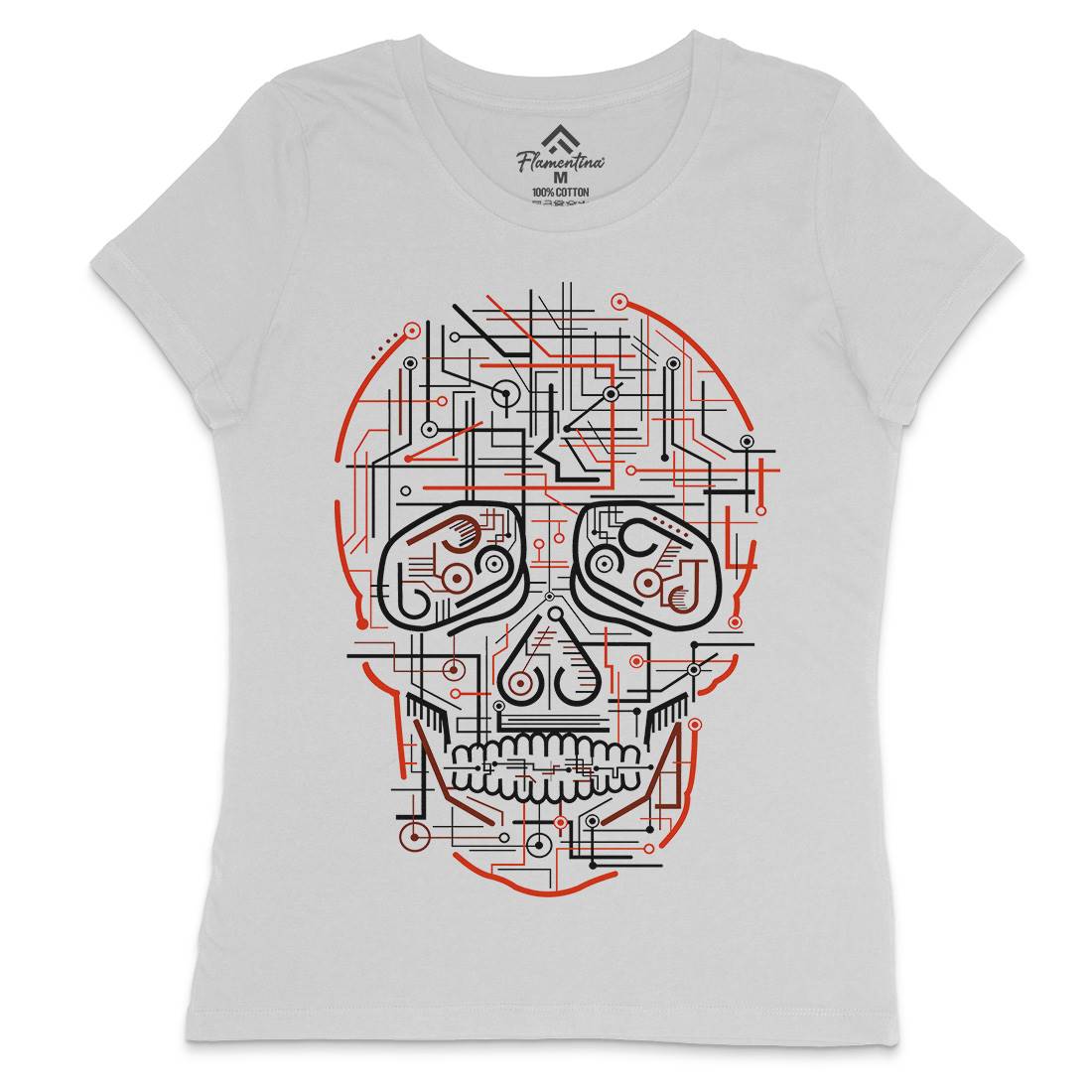 Electric Skull Womens Crew Neck T-Shirt Science B034