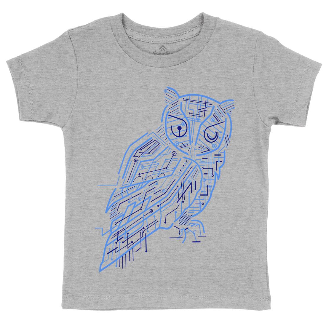 Electrical Owl Kids Organic Crew Neck T-Shirt Animals B036