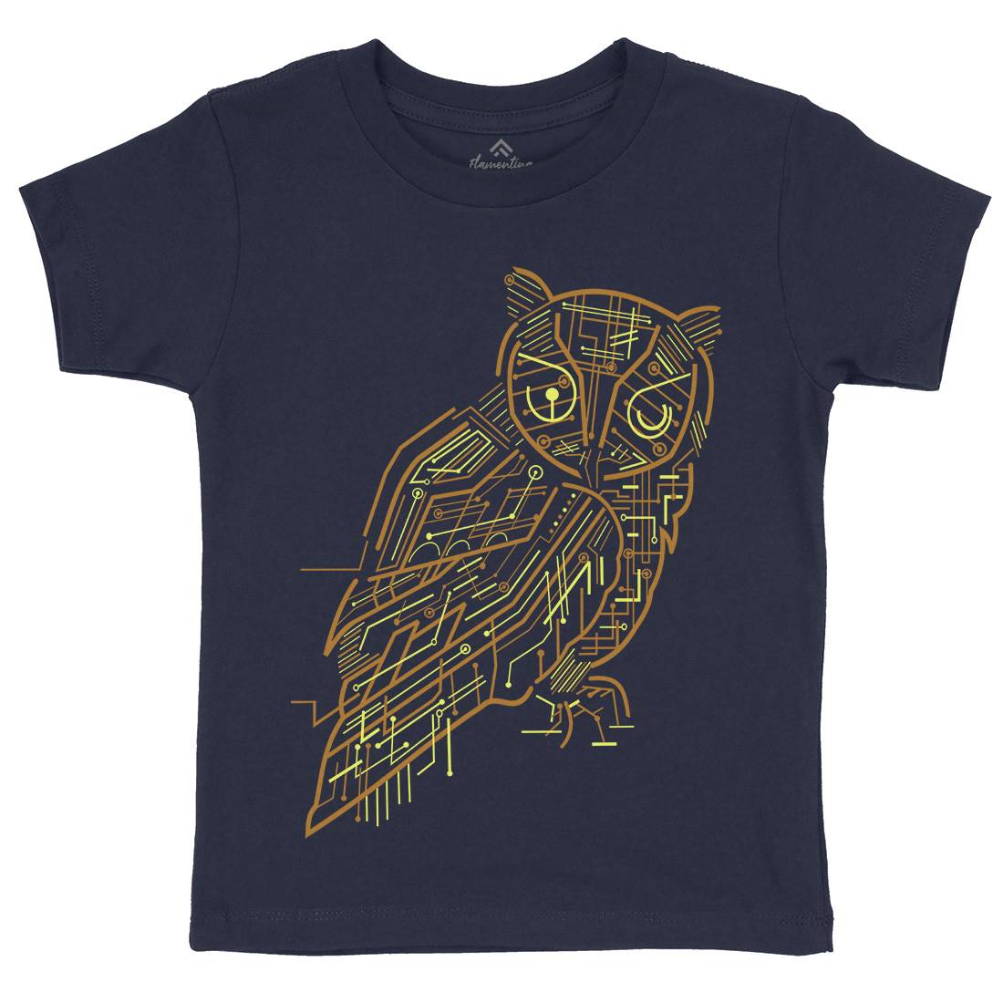 Electrical Owl Kids Crew Neck T-Shirt Animals B036