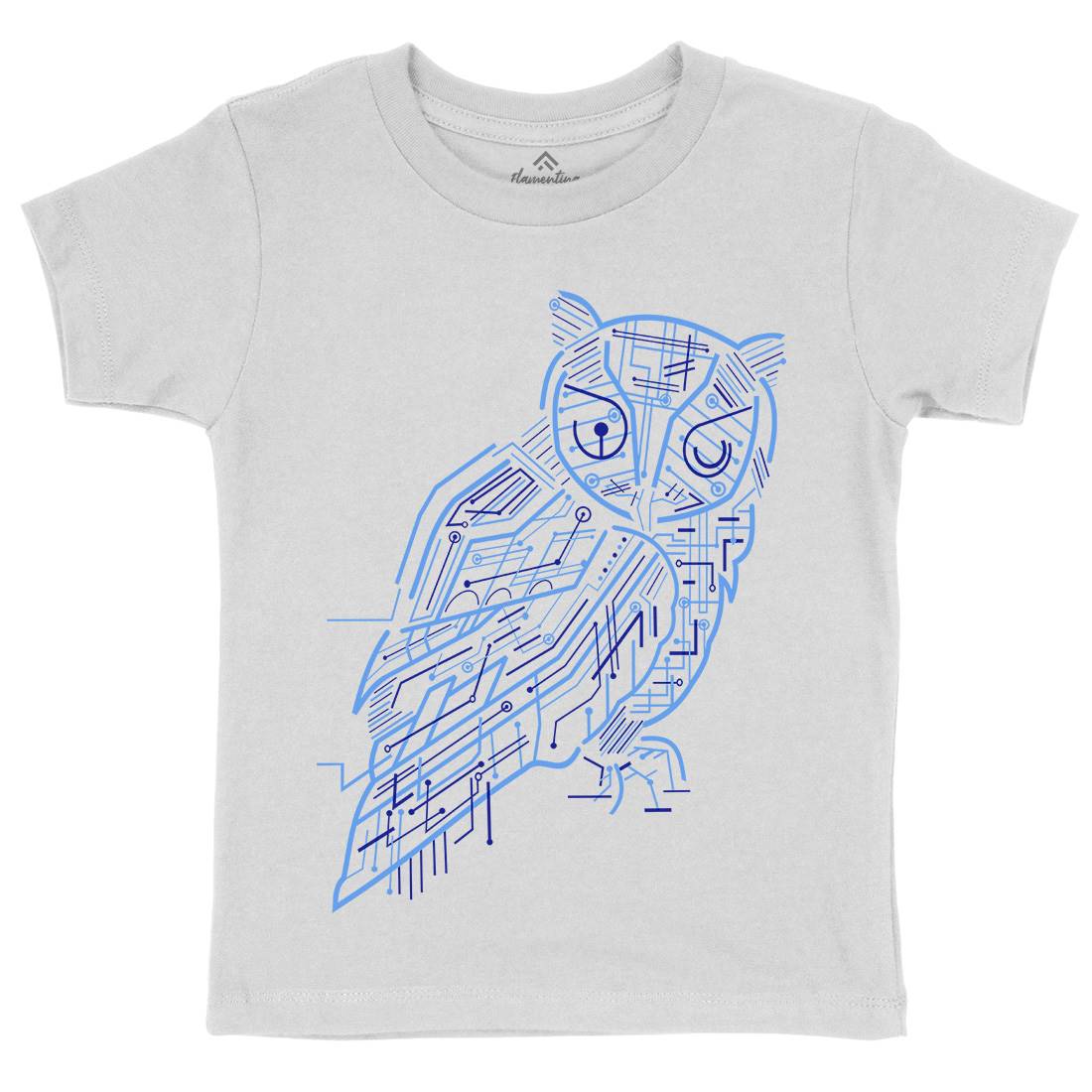 Electrical Owl Kids Organic Crew Neck T-Shirt Animals B036