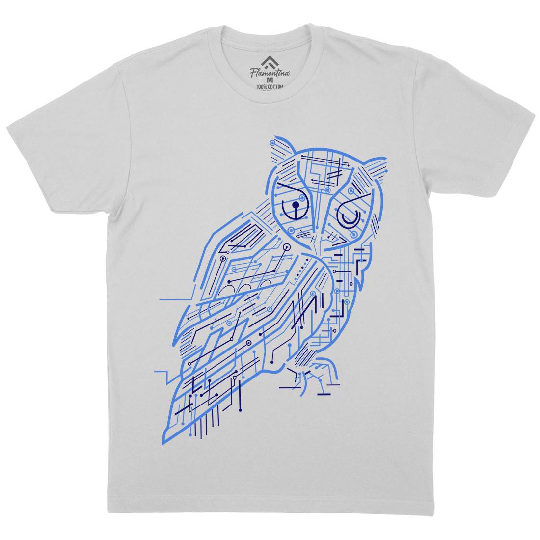 Electrical Owl Mens Crew Neck T-Shirt Animals B036