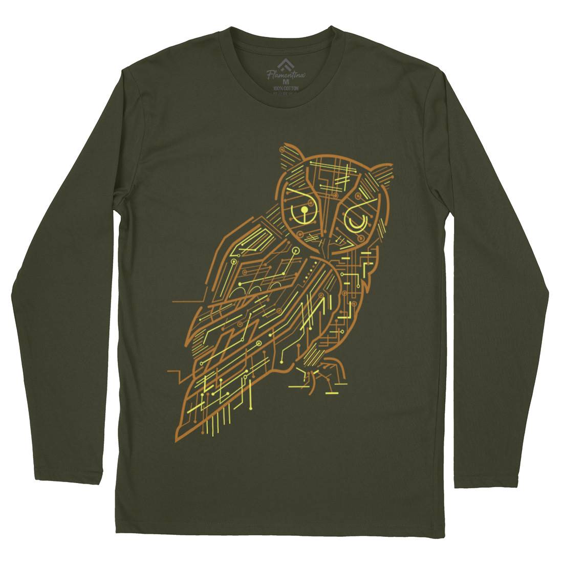 Electrical Owl Mens Long Sleeve T-Shirt Animals B036