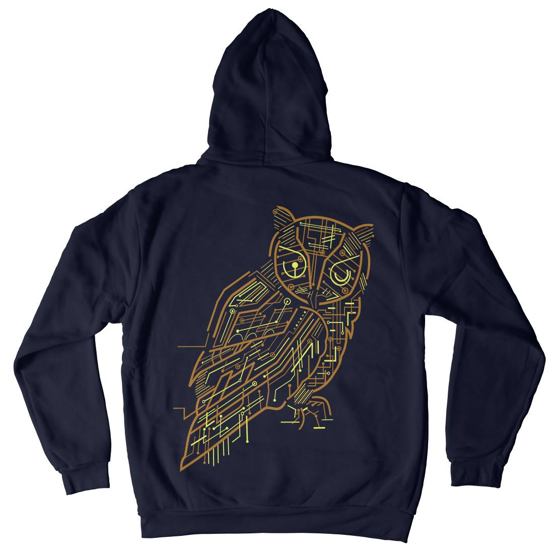 Electrical Owl Mens Hoodie With Pocket Animals B036