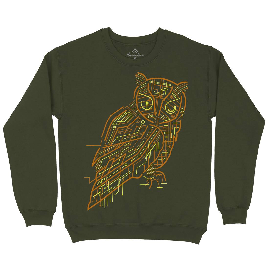 Electrical Owl Mens Crew Neck Sweatshirt Animals B036