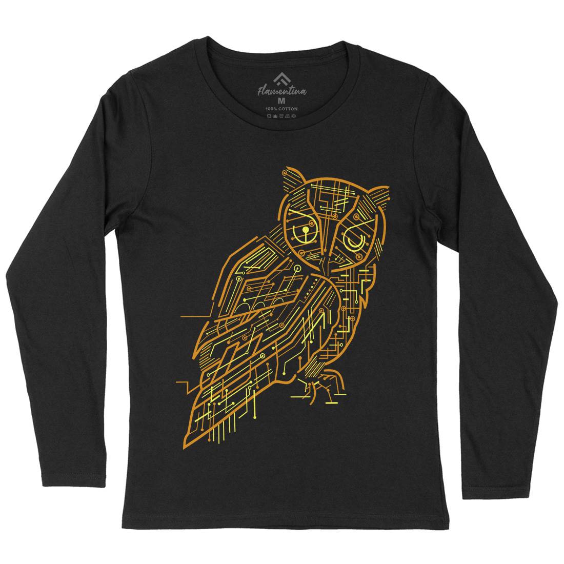 Electrical Owl Womens Long Sleeve T-Shirt Animals B036