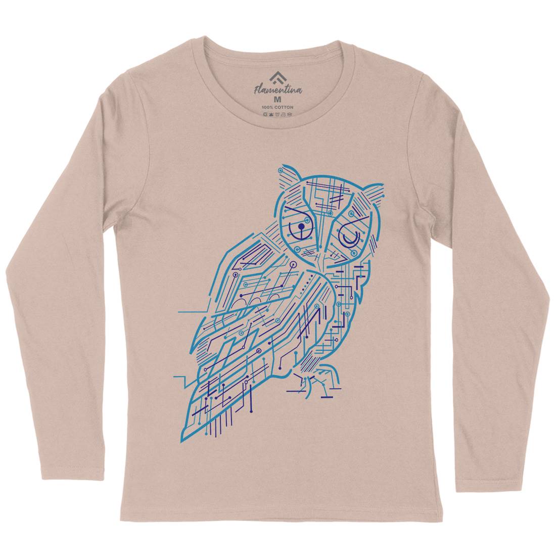 Electrical Owl Womens Long Sleeve T-Shirt Animals B036