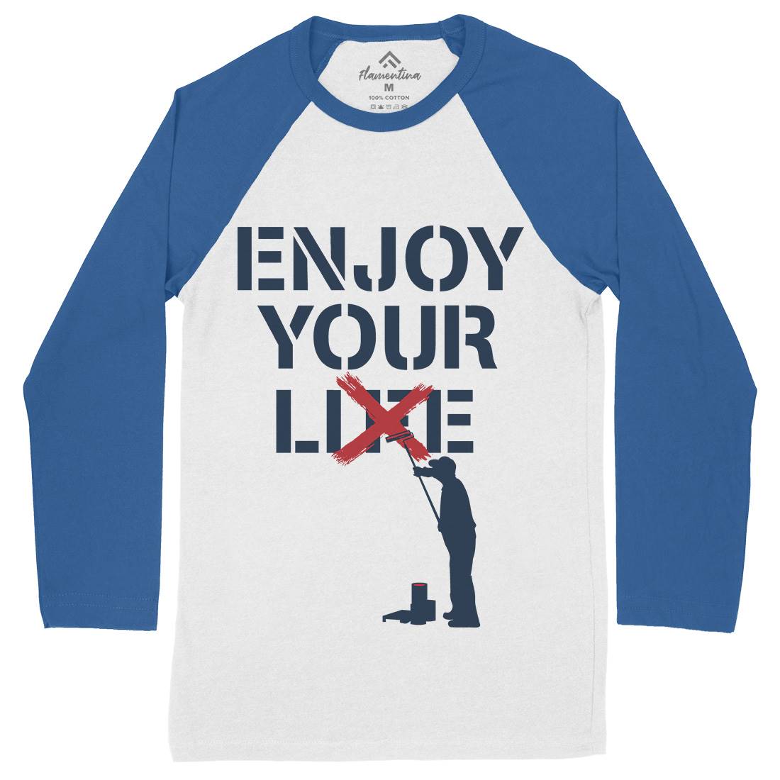 Enjoy Your Lie Mens Long Sleeve Baseball T-Shirt Illuminati B037