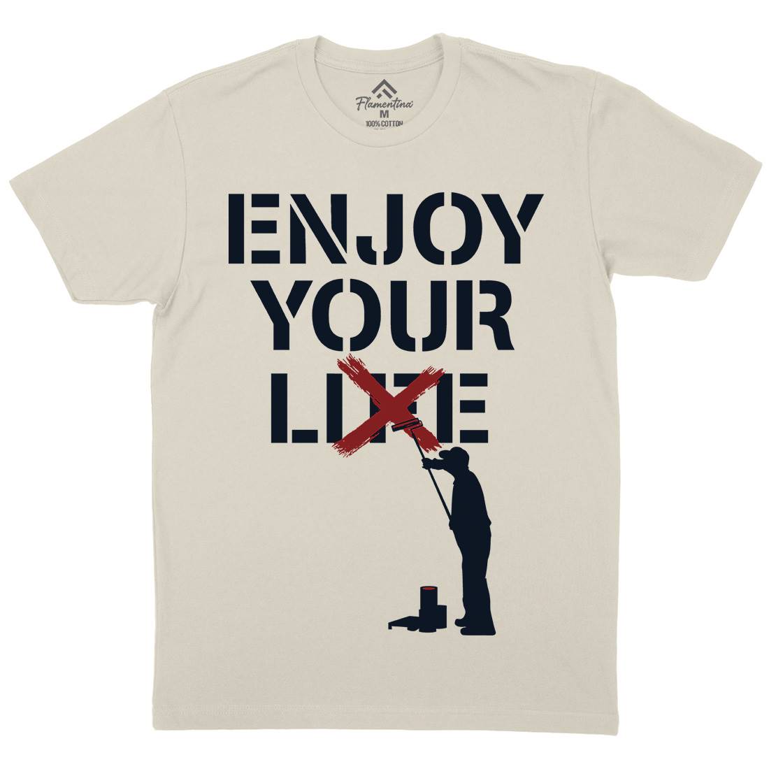 Enjoy Your Lie Mens Organic Crew Neck T-Shirt Illuminati B037