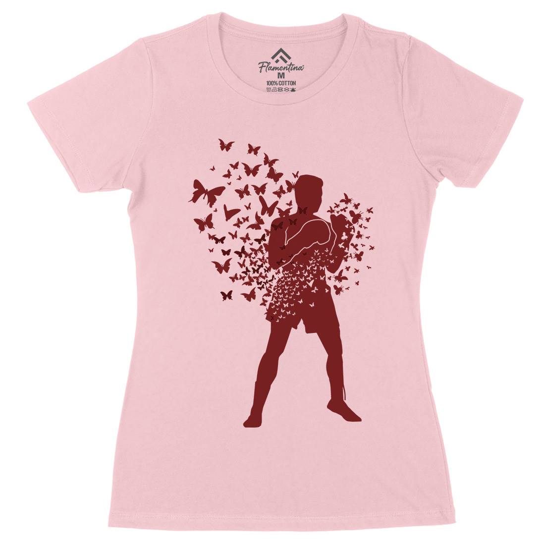 Float Like Butterfly Womens Organic Crew Neck T-Shirt Sport B038