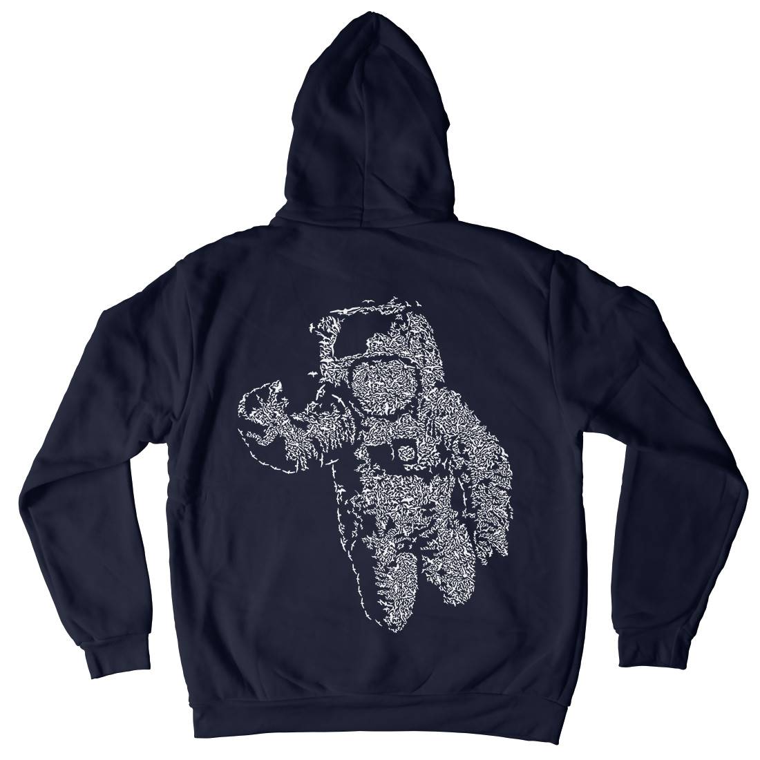Flying Astronaut Mens Hoodie With Pocket Space B040