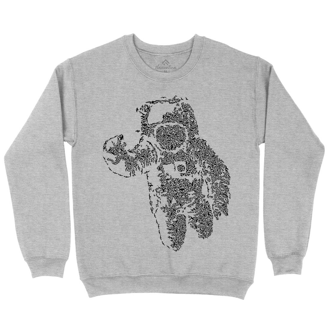 Flying Astronaut Kids Crew Neck Sweatshirt Space B040