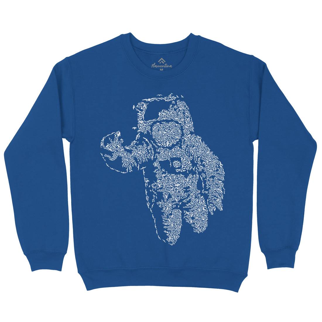 Flying Astronaut Mens Crew Neck Sweatshirt Space B040