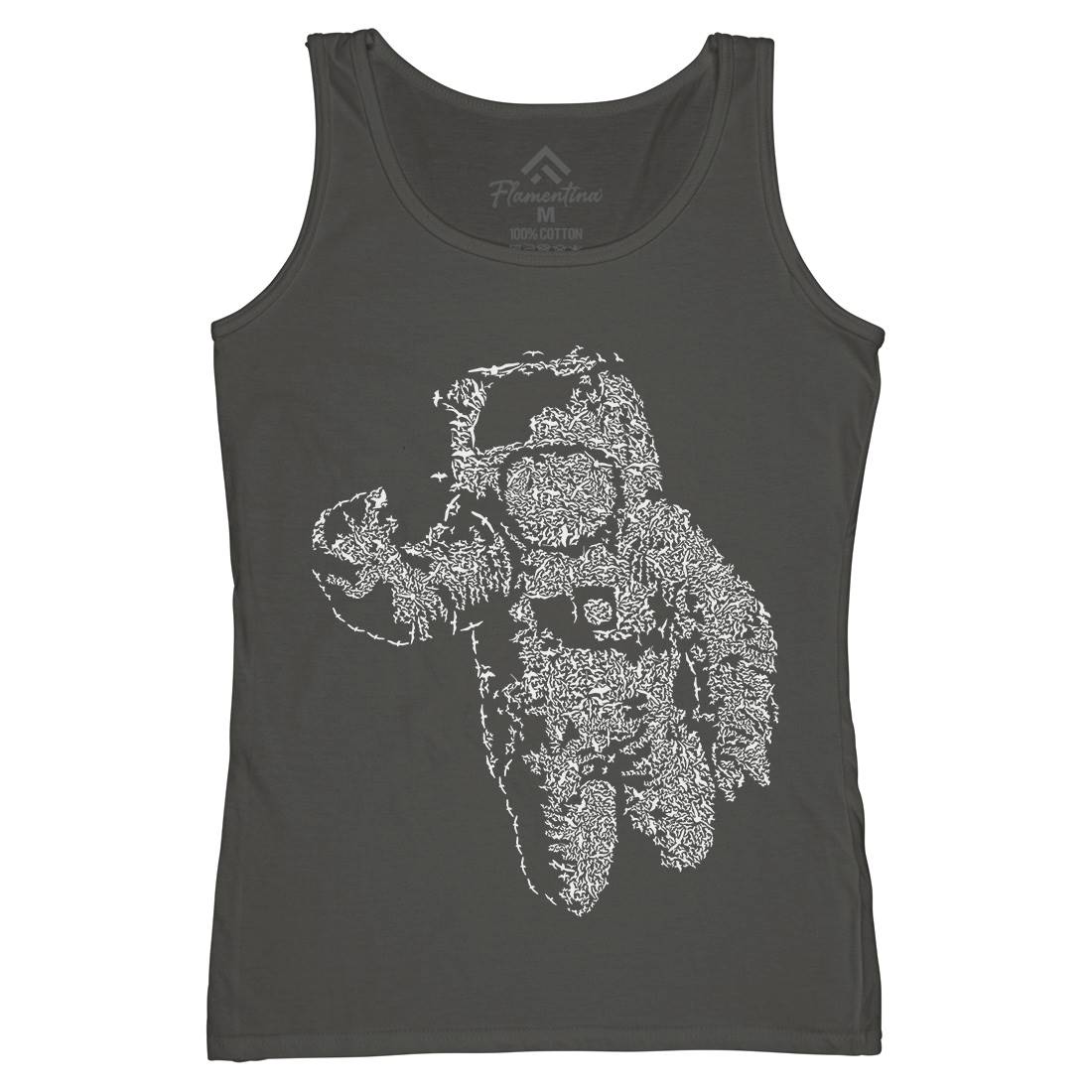 Flying Astronaut Womens Organic Tank Top Vest Space B040