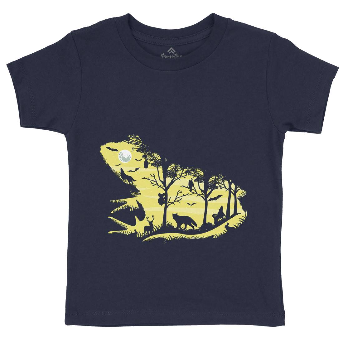 Froggy Night Kids Crew Neck T-Shirt Animals B041