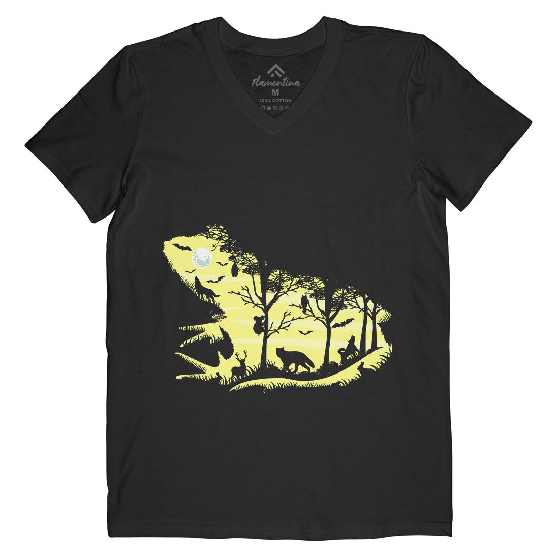 Froggy Night Mens V-Neck T-Shirt Animals B041