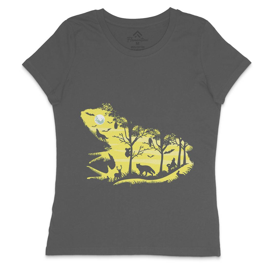 Froggy Night Womens Crew Neck T-Shirt Animals B041