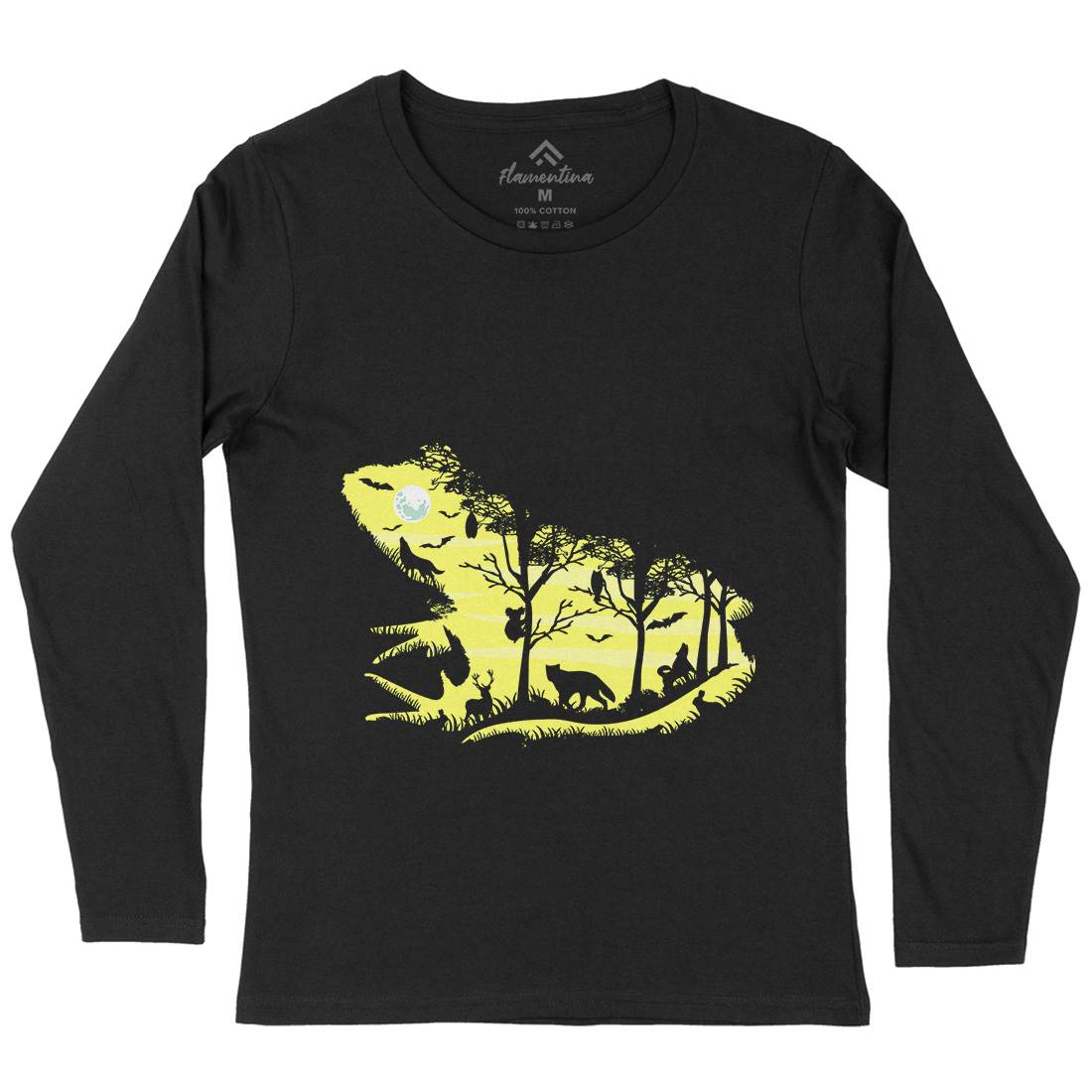 Froggy Night Womens Long Sleeve T-Shirt Animals B041