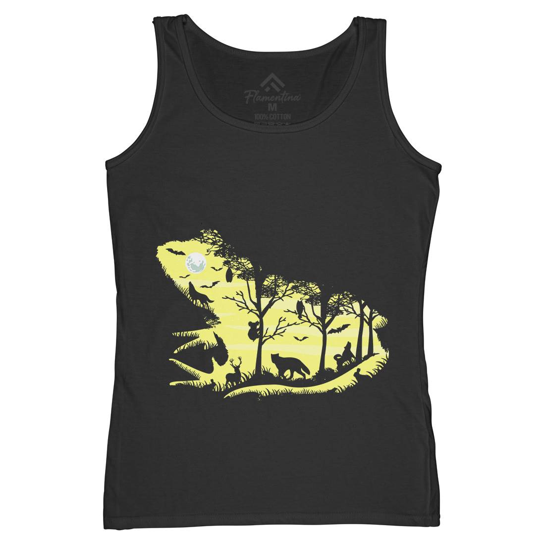 Froggy Night Womens Organic Tank Top Vest Animals B041
