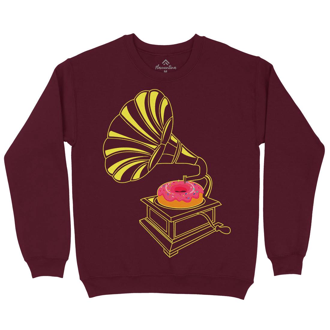 Gramophone Donut Kids Crew Neck Sweatshirt Music B045