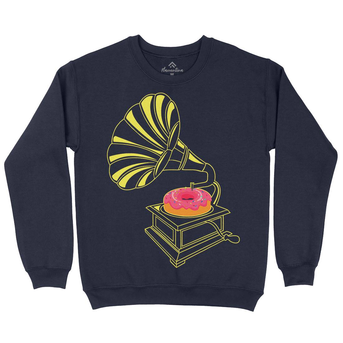 Gramophone Donut Kids Crew Neck Sweatshirt Music B045