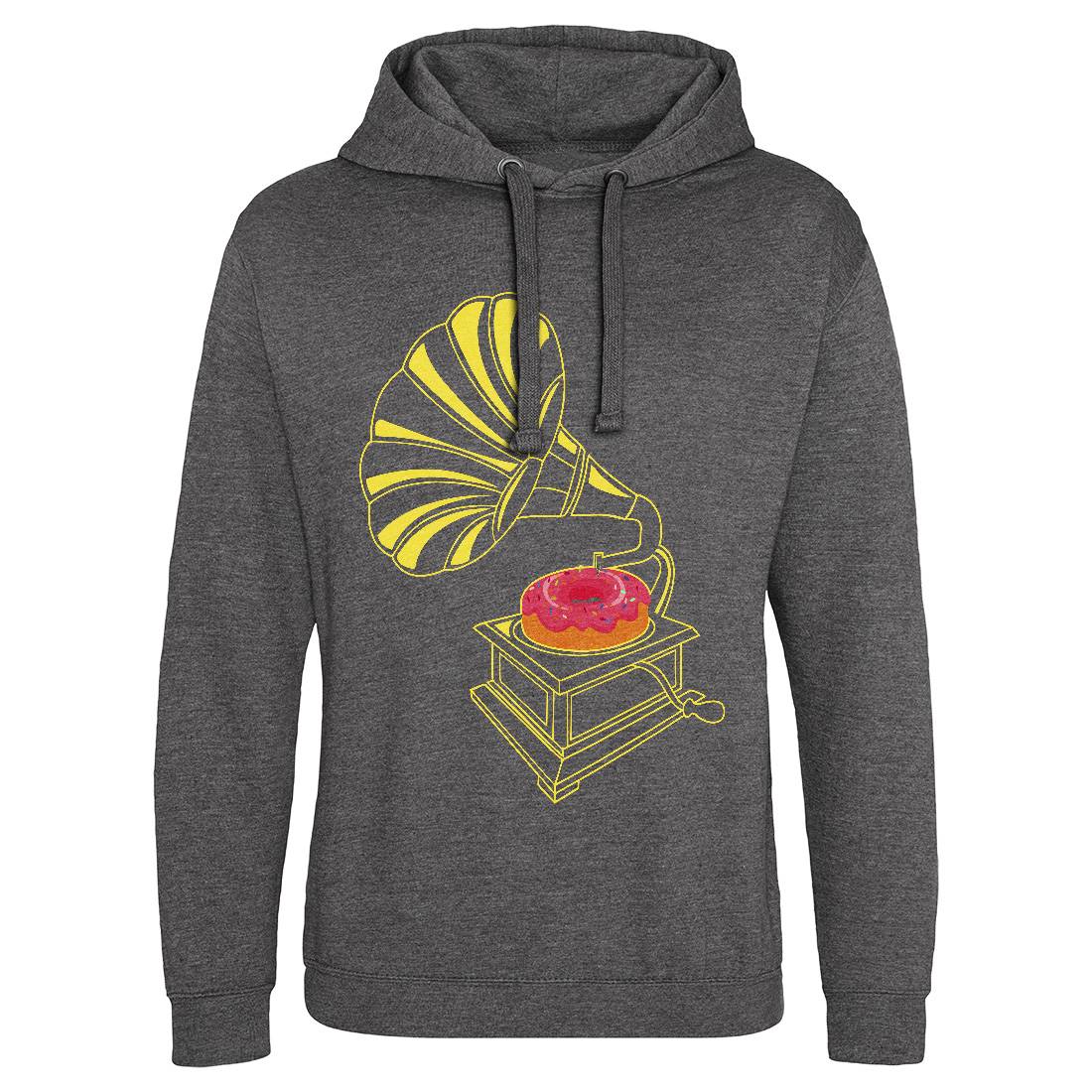 Gramophone Donut Mens Hoodie Without Pocket Music B045
