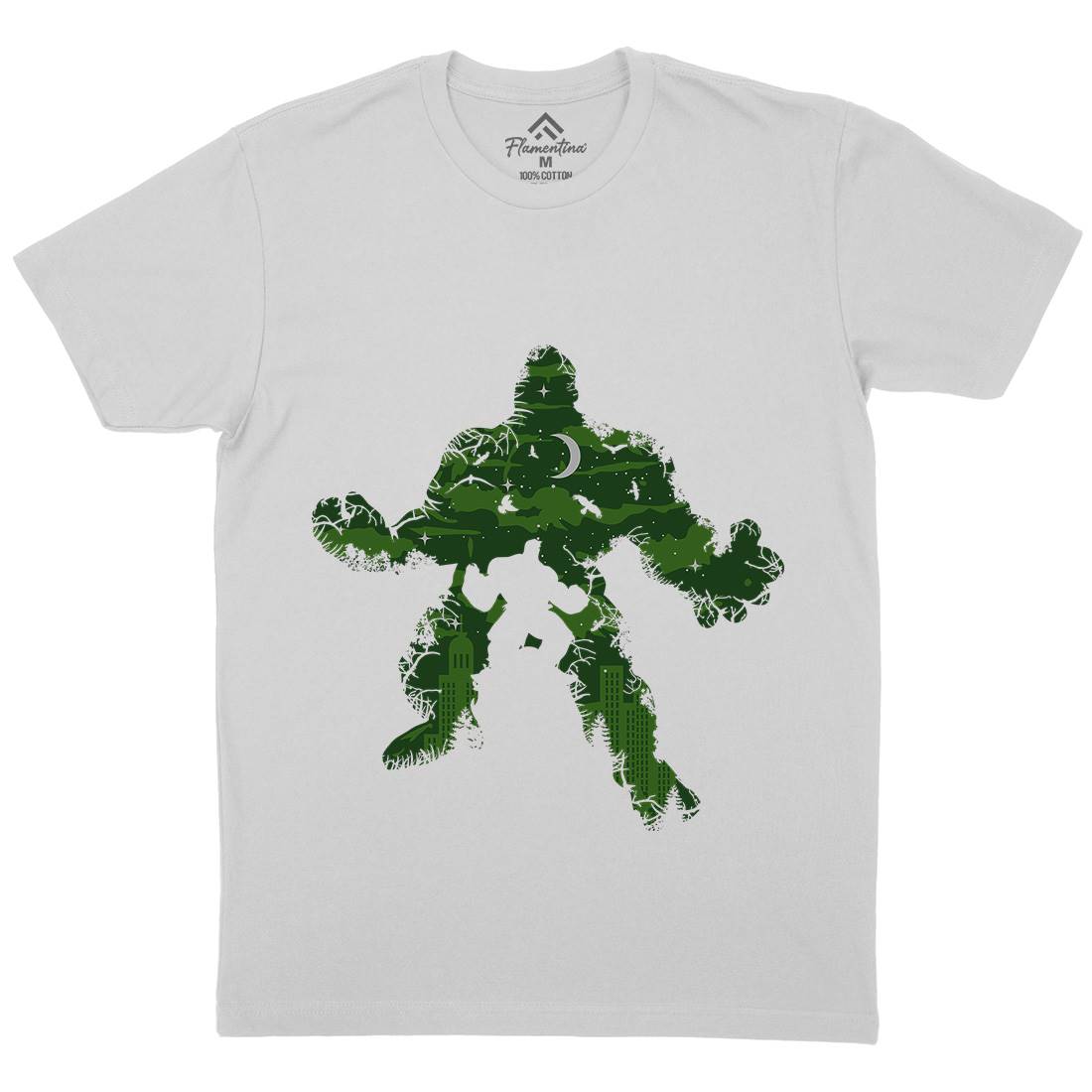Green Monster Mens Crew Neck T-Shirt Horror B046
