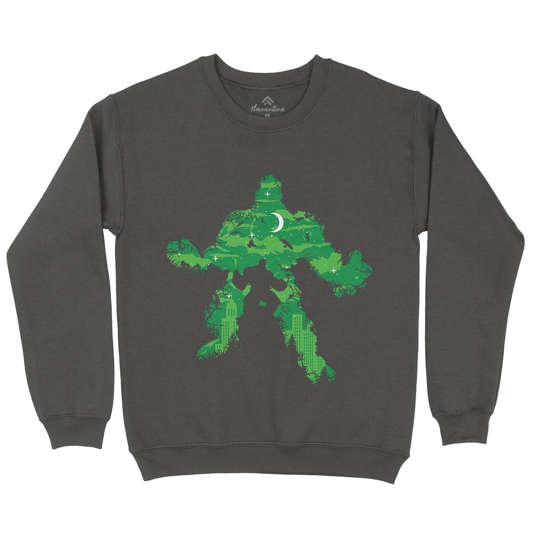 Green Monster Mens Crew Neck Sweatshirt Horror B046
