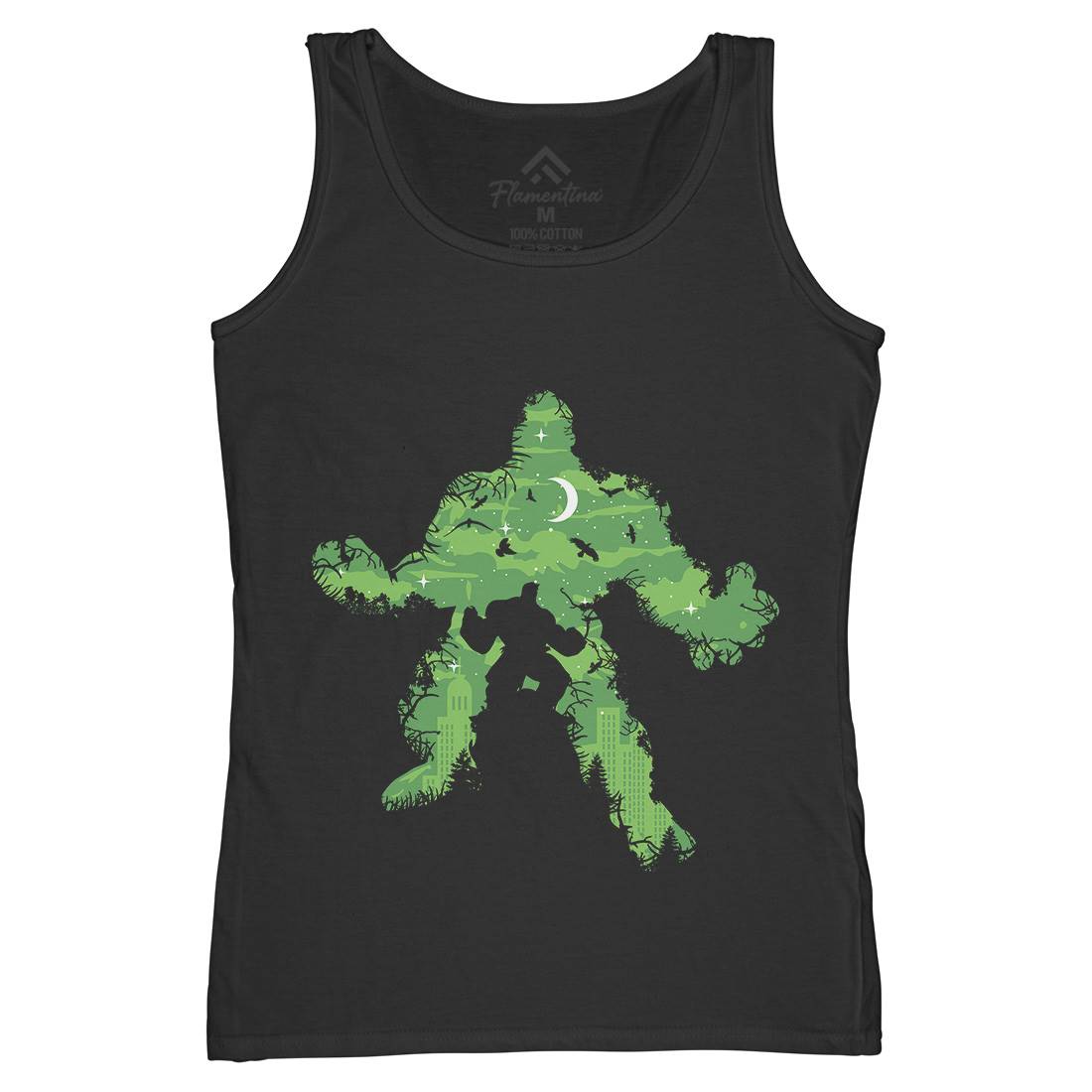 Green Monster Womens Organic Tank Top Vest Horror B046
