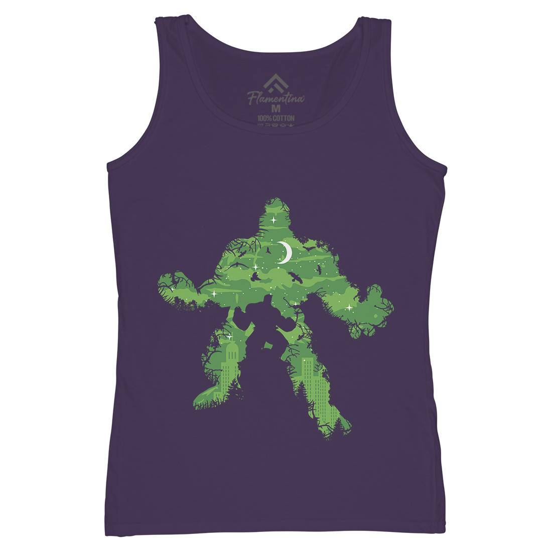 Green Monster Womens Organic Tank Top Vest Horror B046