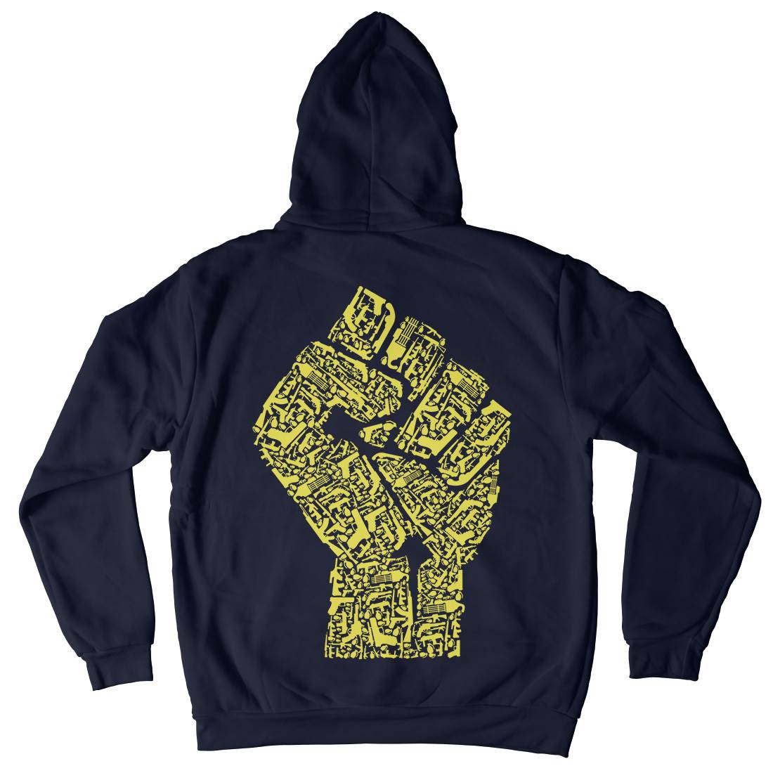 Hand Of Revolution Mens Hoodie With Pocket Army B048