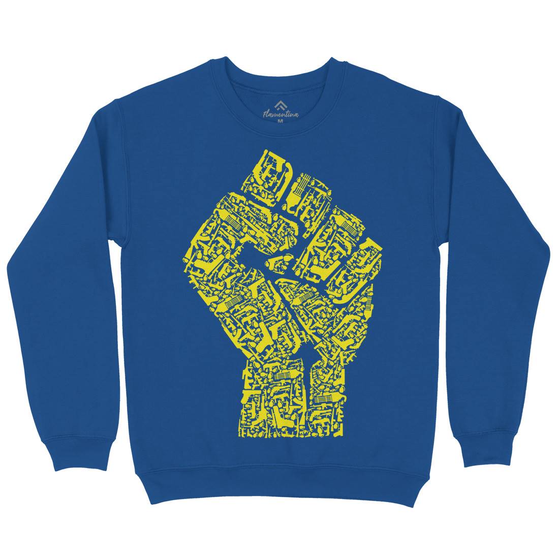 Hand Of Revolution Mens Crew Neck Sweatshirt Army B048