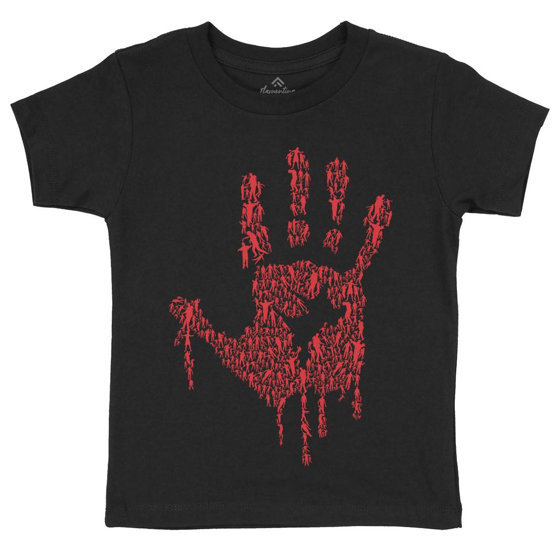 Hand Of Zombies Kids Organic Crew Neck T-Shirt Horror B049