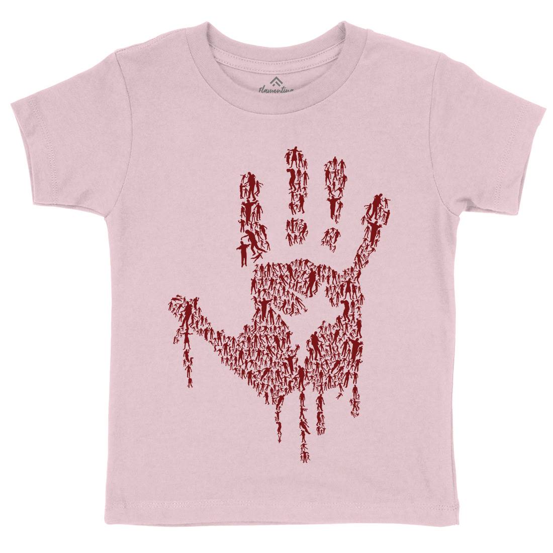 Hand Of Zombies Kids Crew Neck T-Shirt Horror B049