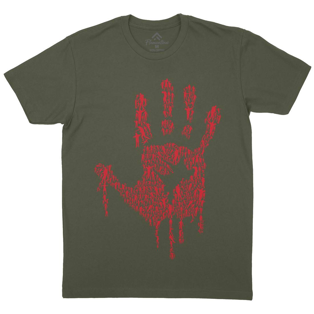 Hand Of Zombies Mens Organic Crew Neck T-Shirt Horror B049