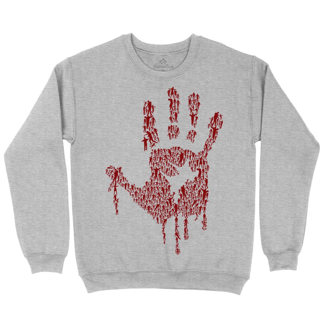 Hand Of Zombies Mens Crew Neck Sweatshirt Horror B049