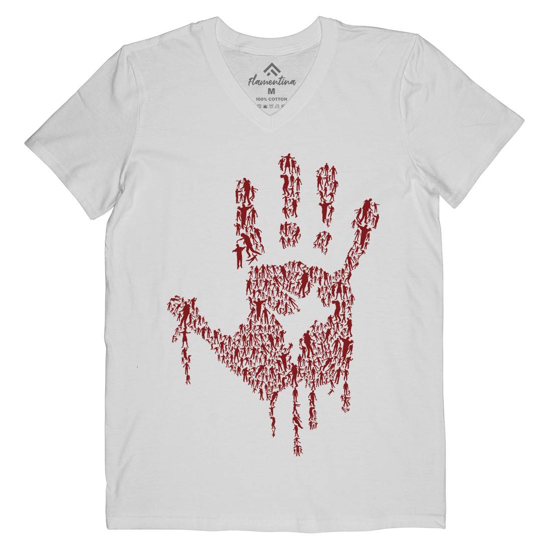 Hand Of Zombies Mens V-Neck T-Shirt Horror B049