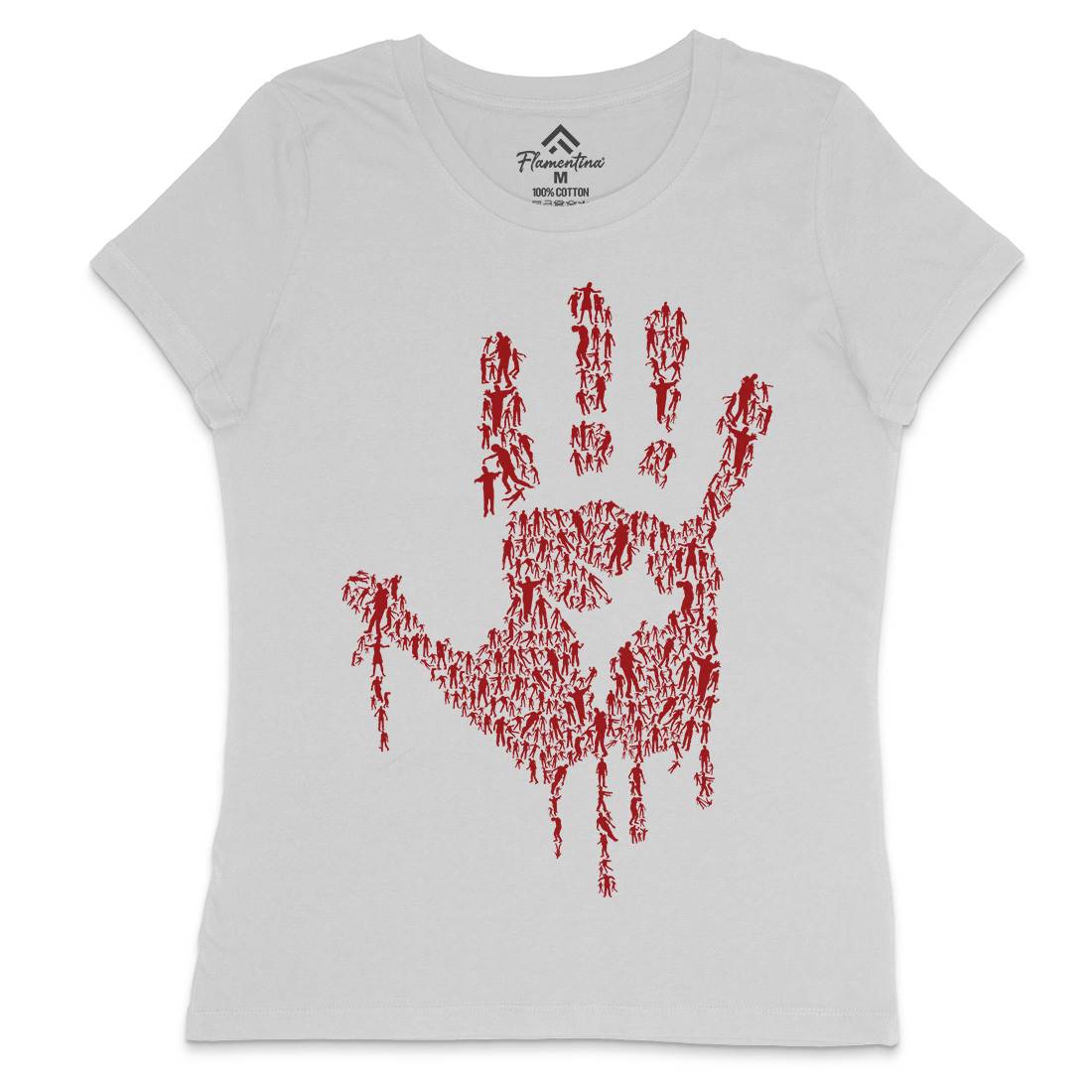 Hand Of Zombies Womens Crew Neck T-Shirt Horror B049