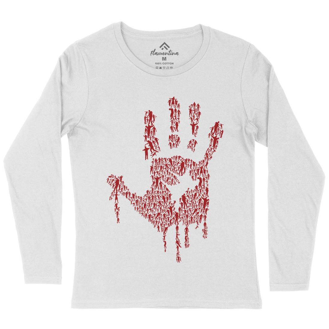 Hand Of Zombies Womens Long Sleeve T-Shirt Horror B049