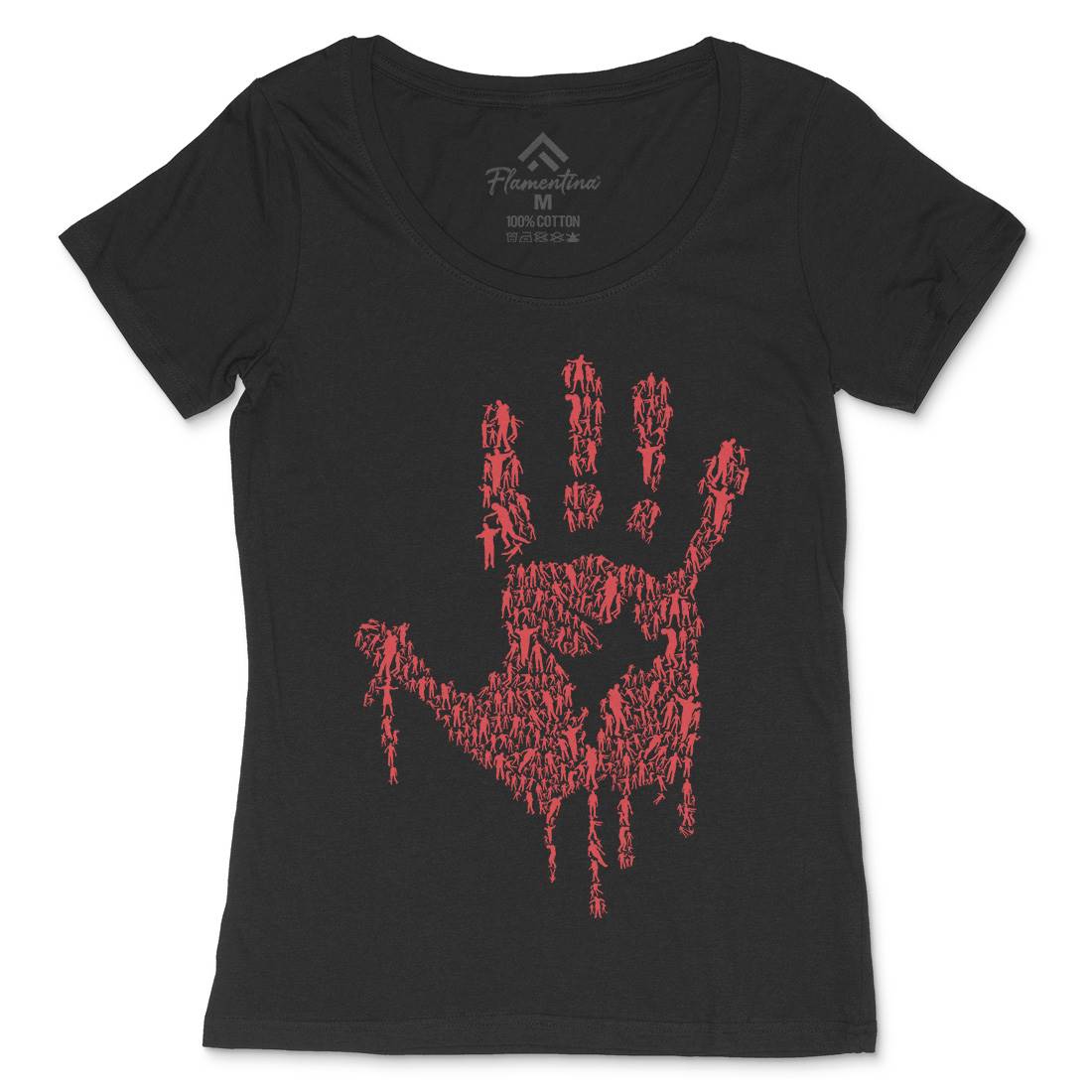 Hand Of Zombies Womens Scoop Neck T-Shirt Horror B049