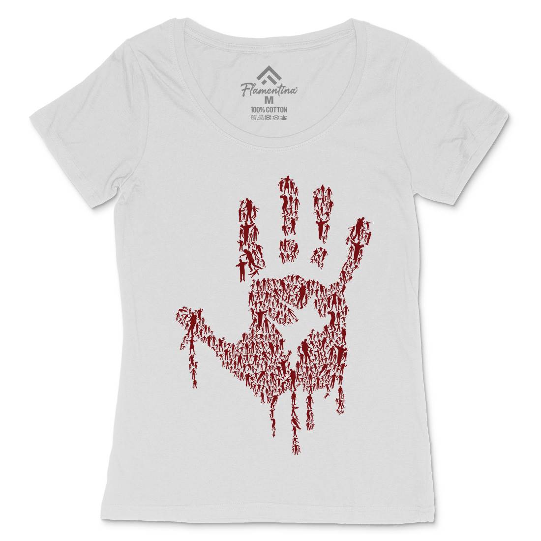 Hand Of Zombies Womens Scoop Neck T-Shirt Horror B049
