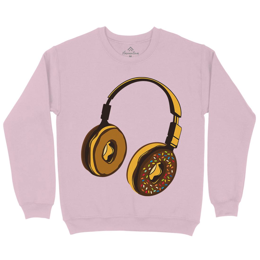 Headphone Donut Kids Crew Neck Sweatshirt Music B050