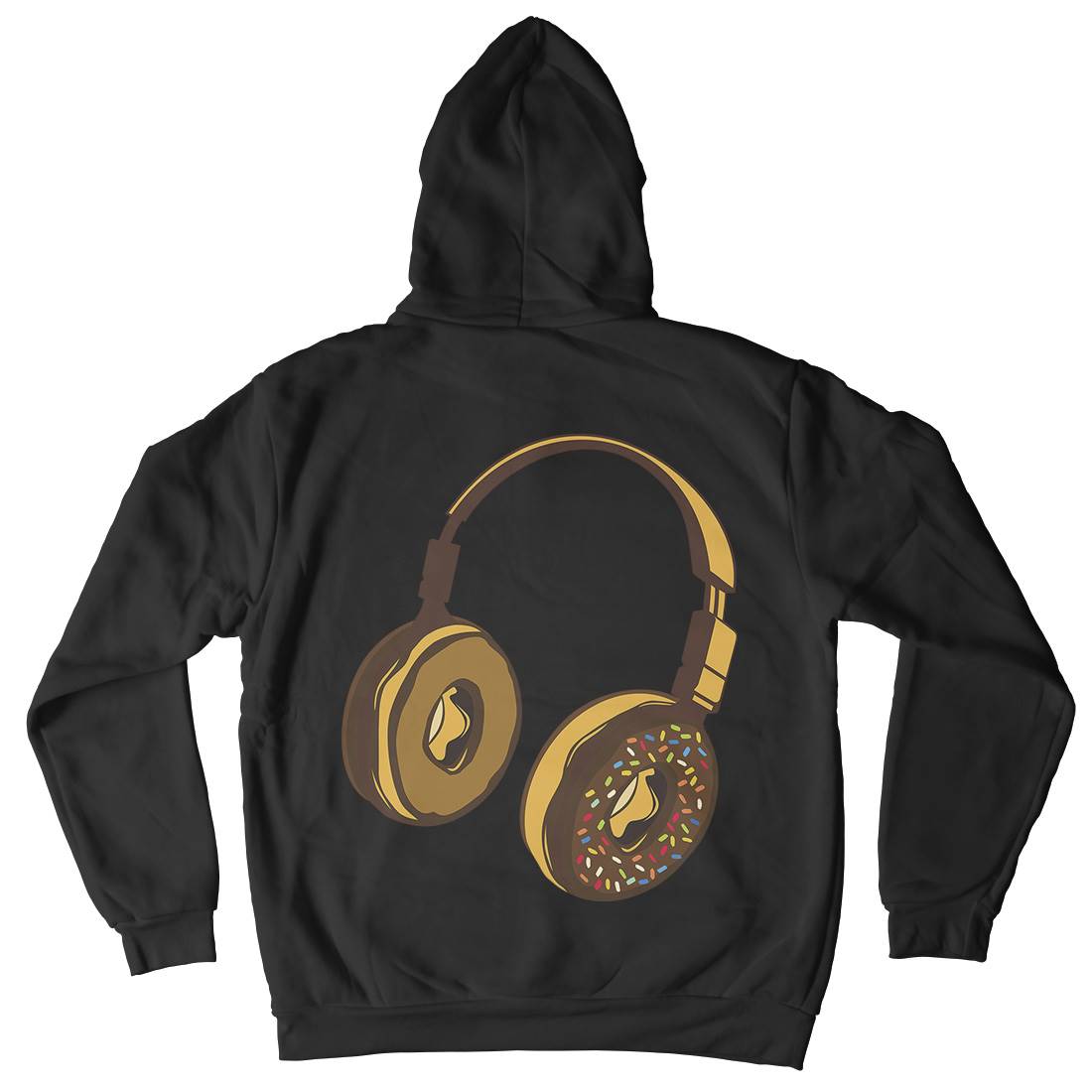 Headphone Donut Mens Hoodie With Pocket Music B050