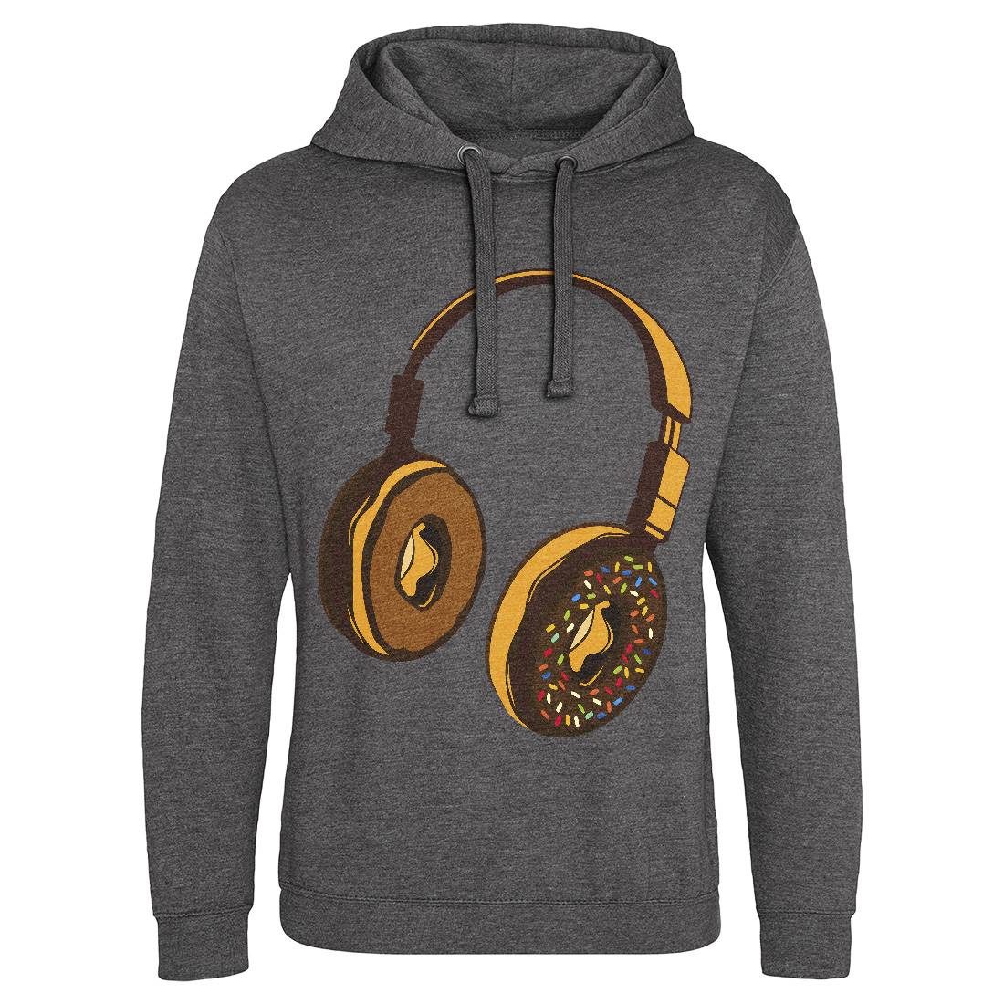 Headphone Donut Mens Hoodie Without Pocket Music B050