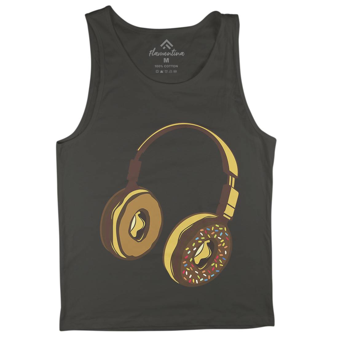 Headphone Donut Mens Tank Top Vest Music B050